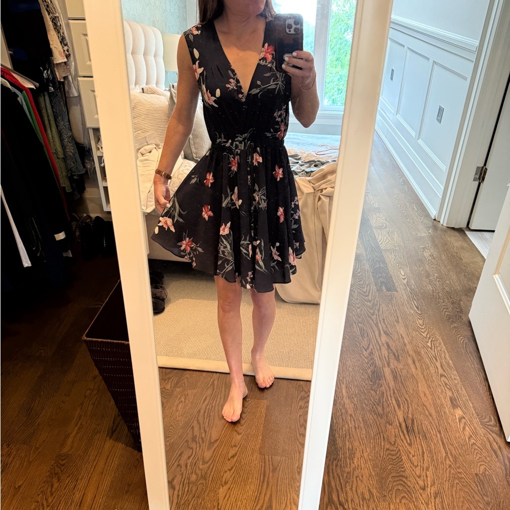 Floral Black Dress